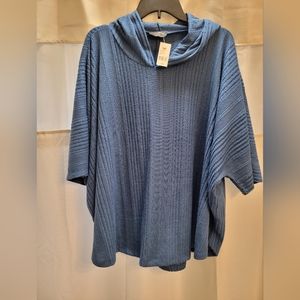 Lane Bryant cape like hooded shirt